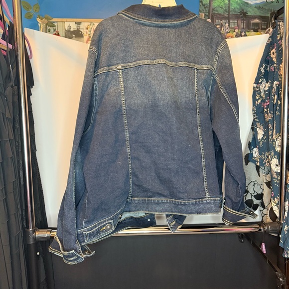 Torrid size 4 Button Down Dark Blue Denim Jacket with Pocket - Picture 7 of 7